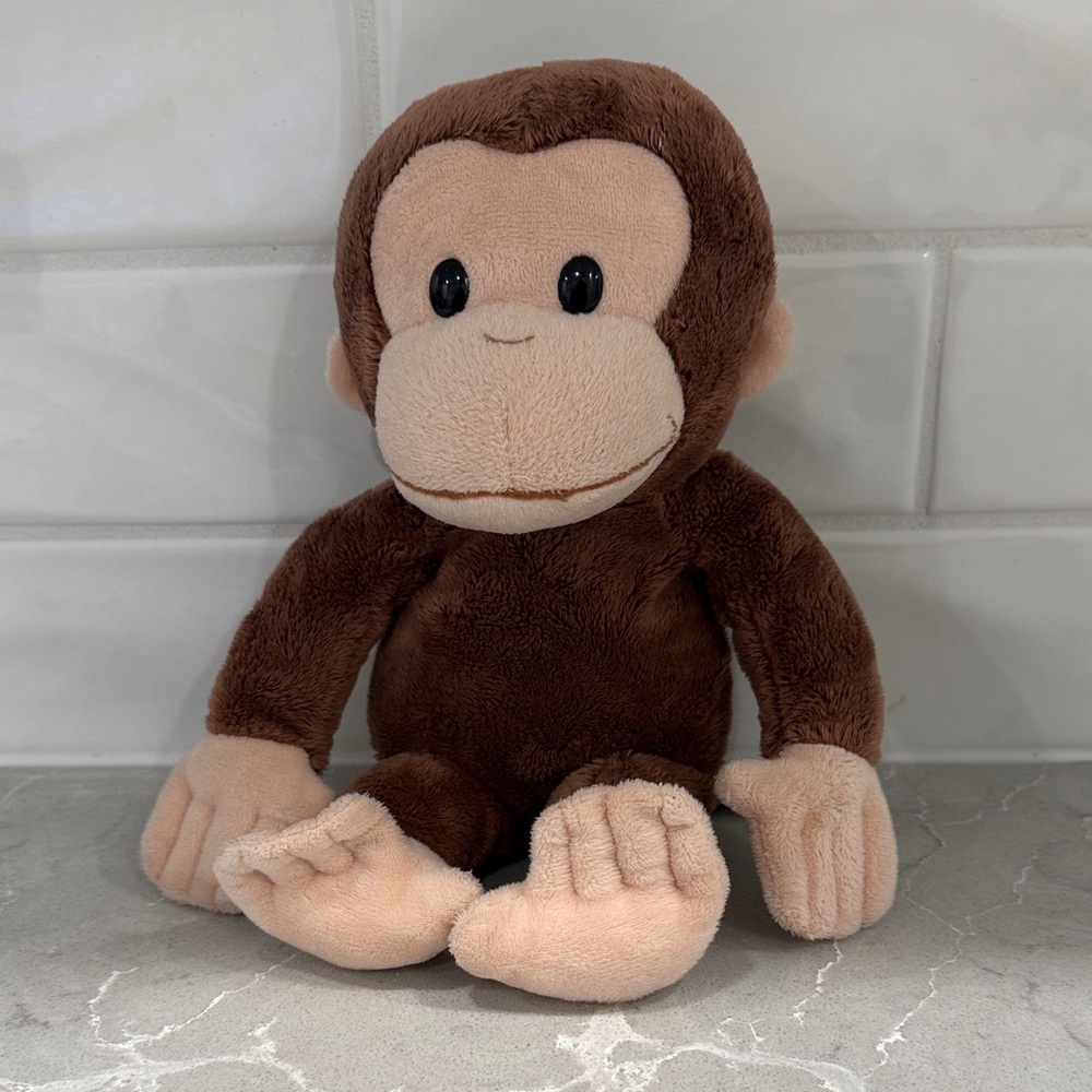 Gund   Curious George Brown and Cream Plush Monkey Stuffed Animal